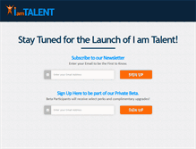 Tablet Screenshot of iamtalent.com